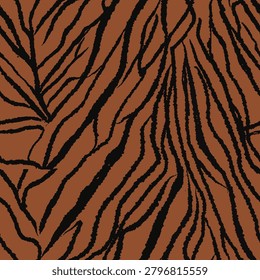 Abstract Hand Drawn 3 colors Vector Zebra Skin Pattern, Perfectly Seamless all over print, ready to print pattern, trendy stylish neın and muted colors set wallpaper, decorative digital drawn art.