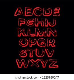 Abstract Hand Drawn Alphabet Vector Graphic 