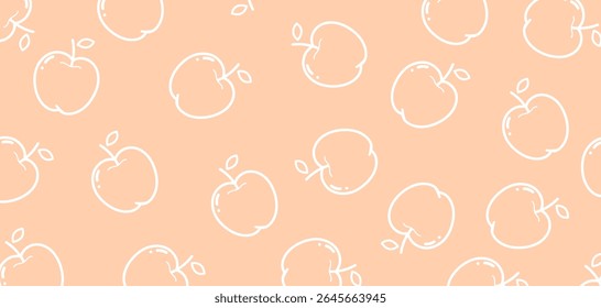 Abstract hand drawn apple pattern. seamless patterns for fabric, textiles, clothing, poster, cover, banner, wall art, home decor, background. Vector illustration