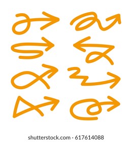 abstract hand drawn arrow