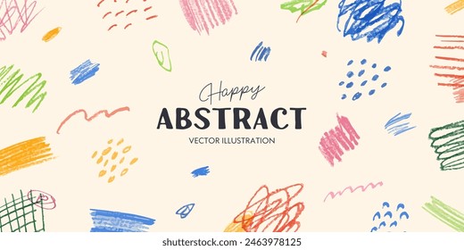 
Abstract hand drawn art background template.