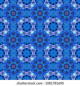 Abstract hand drawn art, stylized floral doodle background in gray, neutral and blue colors. Textile fabric paper print. Vector patchwork quilt pattern. Colorful seamless pattern in mosaic style.