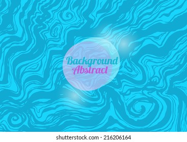 Abstract hand drawn background with blue wavy lines