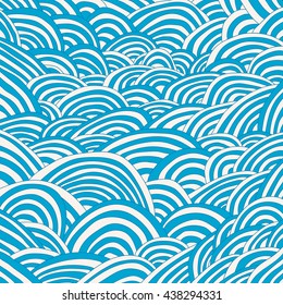 Abstract hand drawn background. Blue. 