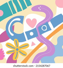 Fondo dibujado a mano abstracta del patrón de doodle colorido