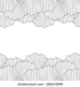 Abstract hand drawn background. Decorative frame.