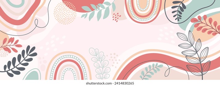 abstrakter, handgezeichneter Hintergrund für design.Template Banner und Cover für Social Media und, Template Special Promo Neuankündigung Verkauf.