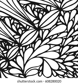 Abstract hand drawn background. Doodle pattern. Vector illustration
