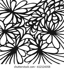 Abstract hand drawn background. Doodle pattern. Vector illustration