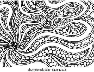 Abstract hand drawn background. Doodle pattern. Vector illustration
