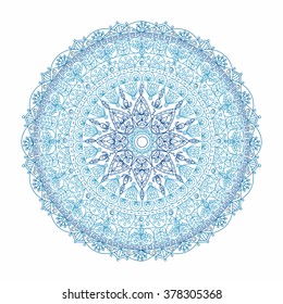 Abstract hand drawn background with mandala. Round ornament pattern. Ornamental mandala.