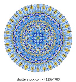 Abstract hand drawn background with mandala. Round ornament pattern. Ornamental mandala.