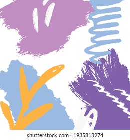 Resumen de fondo dibujado a mano. Colores naturales pasteles. Ilustración vectorial.