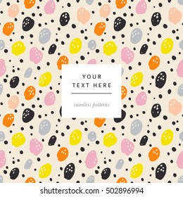 Abstract hand drawn background. Seamless pattern