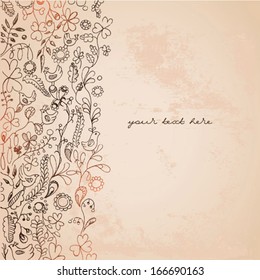 abstract hand drawn background with space for text