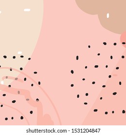 Abstract hand drawn background template. geometric shapes illustration for banner, poster, wallpaper, and various purpose