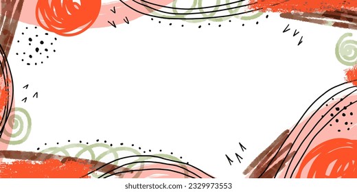 abstract hand drawn banner background