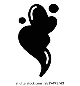 Abstract hand drawn black