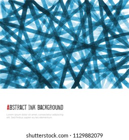 Abstract hand drawn blue background with place for your text