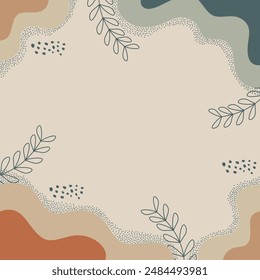 Abstract Hand Drawn Boho Background