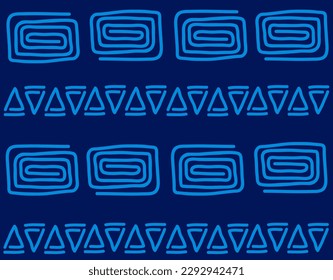 Abstract hand drawn Boho pattern for fabric printing