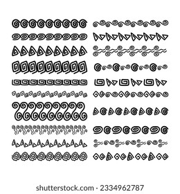 Abstract hand drawn border line vintage doodle art vector scribble brush and pencil stroke design element for frame divider in a glyph illustration
