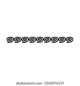 Abstract hand drawn border line vintage doodle art vector scribble brush and pencil stroke design element for frame divider in a glyph illustration