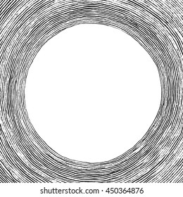 Abstract hand drawn brush circles as text frame