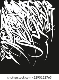 Abstract hand drawn brush line concept, design composition
