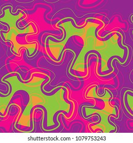 Abstract hand drawn brush stroke shapes seamless pattern texture