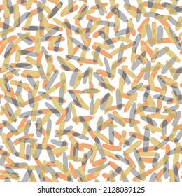 Abstract hand drawn brush stroke shapes seamless pattern,Abstract Seamless Vector Patterns. Cute grey, beige, orange and dark grey Brush Spots on a White  Background.