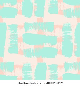Abstract hand drawn brush stroke shapes seamless pattern texture .

