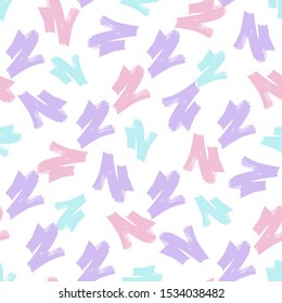 Abstract  Hand Drawn Brush Strokes Trendy  Seamless Pattern Hand  Drawn Expressive Vector Painting  