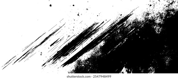 traçados de pincel desenhados à mão abstratos