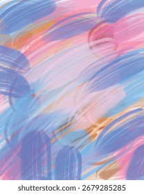 Abstrato mão desenhado pincel traçados colorido pastel artística aquarela fundo