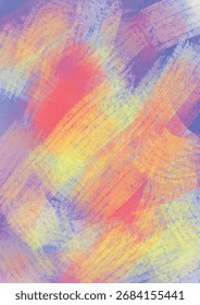 Abstract hand drawn brush strokes colored pastel artistic watercolor background