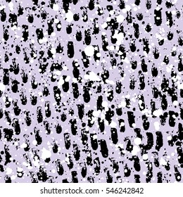 Abstract hand drawn brush strokes and paint splashes textures, seamless pattern