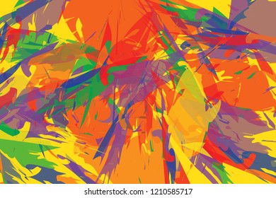 Abstract hand drawn brush texture. Original vector background. Colorful watercolor artistic backdrop