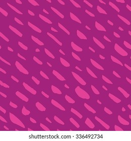 Abstract hand drawn brush touch seamless vector pattern purple and pink