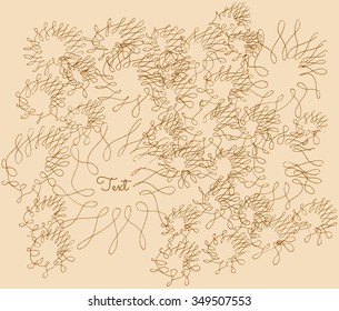 Abstract hand drawn calligraphic background