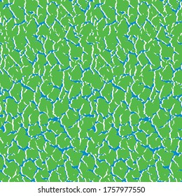 Abstract Hand Drawn Camouflage Giraffe Animal Skin, Cracked Shapes Repeating Vector Pattern 