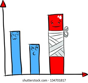 abstract hand drawn cartoon graph