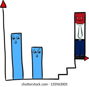 abstract hand drawn cartoon graph