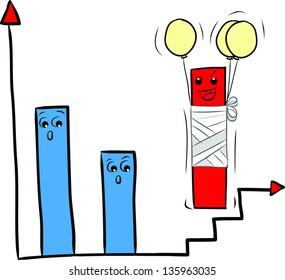 abstract hand drawn cartoon graph