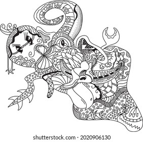 abstract hand drawn cartoon vector doodle art creative design