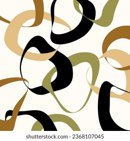 Abstract hand drawn chain pattern. Vector Illustration