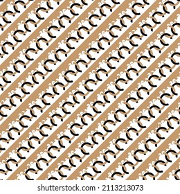 Abstract Hand drawn chain   themed seamless print pattern.