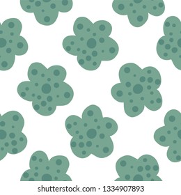 Abstract hand drawn chamomile flowers seamless pattern. Floral print with daisies flowers. Daisy field. Spring design for fabric, textile print, wrapping paper