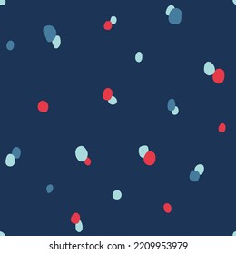 Abstract hand drawn circles design seamless pattern. Modern polka dot geometric background. Vector illustration template.
