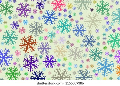 Abstract hand drawn close-up of snow, artistic for graphic design, catalog, textile or texture printing & background. Vector artwork.